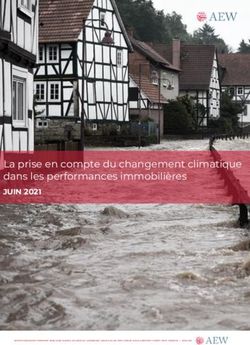 La prise en compte du changement climatique dans les performances immobili&egrave;res - JUIN 2021