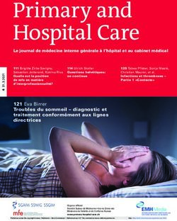 Primary and Hospital Care - Le journal de m&eacute;decine interne g&eacute;n&eacute;rale &agrave; l'h&ocirc;pital et au cabinet m&eacute;dical