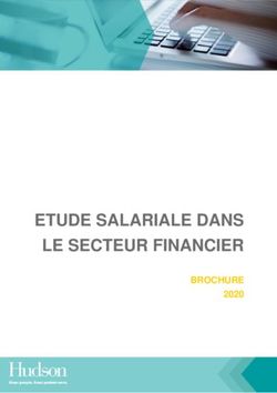 ETUDE SALARIALE DANS LE SECTEUR FINANCIER - BROCHURE 2020 - Hudson Belgium