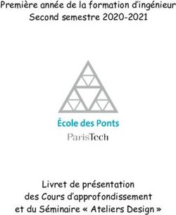 Premi&egrave;re ann&eacute;e de la formation d'ing&eacute;nieur Second semestre 2020-2021 - Livret de pr&eacute;sentation des Cours d'approfondissement et du S&eacute;minaire " ...