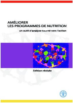 AMÉLIORER LES PROGRAMMES DE NUTRITION OG GR - FAO