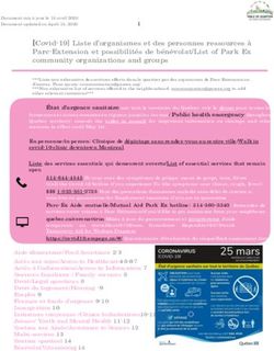 Covid-19 Liste d'organismes et des personnes ressources &agrave; Parc-Extension et possibilit&eacute;s de b&eacute;n&eacute;volat/List of Park Ex community organizations ...