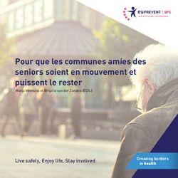 Pour que les communes amies des seniors soient en mouvement et puissent le rester - Live safely, Enjoy life, Stay involved - euPrevent