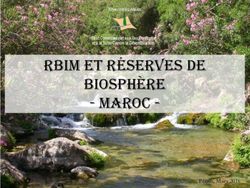 RBIM et Réserves de Biosphère - MAROC - Royaume du Maroc Haut Commissariat aux Eaux et Forêts et à la Lutte Contre la Désertification - Unesco