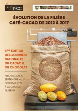 ÉVOLUTION DE LA FILIÈRE CAFÉ-CACAO DE 2012 À 2017 - DES JOURNÉES NATIONALES DU CACAO & DU CHOCOLAT - Le Conseil ...