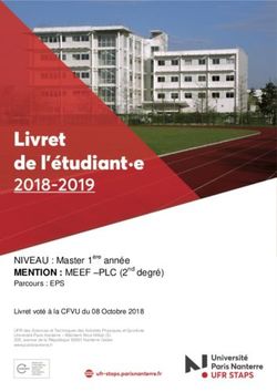 NIVEAU : Master 1ère année MENTION : MEEF -PLC (2nd degré) - Université Paris Nanterre