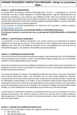 AVENANT REGLEMENT COMPLET DU CONCOURS " Design ta cup Subway 2020 "