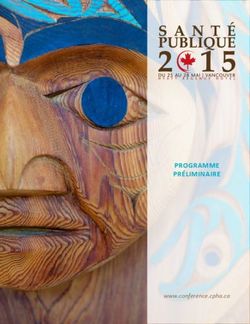 PROGRAMME PRÉLIMINAIRE - www.conference.cpha.ca