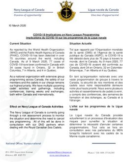 COVID-19 Implications on Navy League Programming Implications du COVID-19 sur les programmes de la Ligue navale