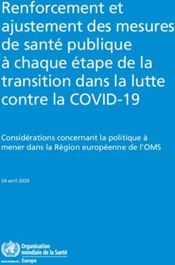 Renforcement et ajustement des mesures de santé publique à chaque étape de la transition dans la lutte contre la COVID-19 - Considérations ...
