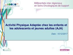 Activité Physique Adaptée chez les enfants et les adolescents et jeunes adultes (AJA) - Date : 15/12/2017 - Afsos
