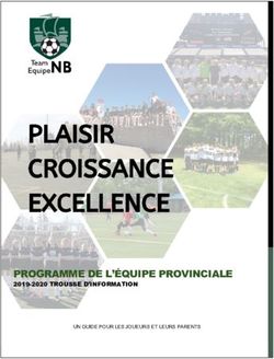 PROGRAMME DE L'ÉQUIPE PROVINCIALE - Soccer NB