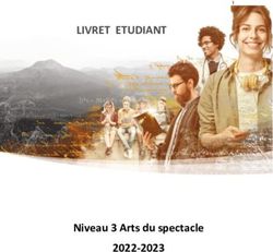 LIVRET ETUDIANT - Niveau 3 Arts du spectacle 2022-2023