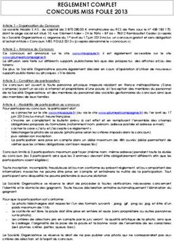 REGLEMENT COMPLET CONCOURS MISS POULE 2013