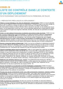 LISTE DE CONTRÔLE DANS LE CONTEXTE D'UN DÉPLOIEMENT - the ...