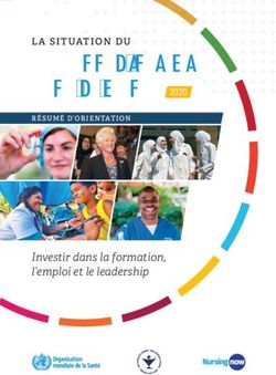 PERSONNEL INFIRMIER DANS LE MONDE - Investir dans la formation, l'emploi et le leadership