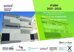 IFSBM 2021 -2022 INSTITUT DE FORMATION SUPÉRIEURE BIOMÉDICALE - DIPLÔMES UNIVERSITAIRES DE FORMATION - UNIVERSITÉ PARIS-SACLAY