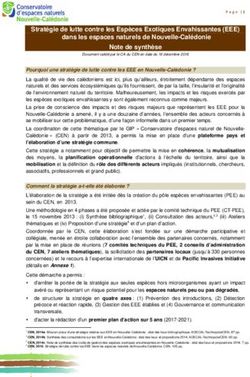 Strat&eacute;gie de lutte contre les Esp&egrave;ces Exotiques Envahissantes (EEE) dans les espaces naturels de Nouvelle-Cal&eacute;donie Note de synth&egrave;se