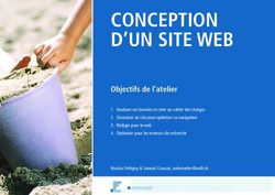CONCEPTION D'UN SITE WEB - UNIVERSITÉ DE FRIBOURG