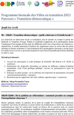 Programme biennale des Villes en transition 2021 Parcours " Transition de mocratique "