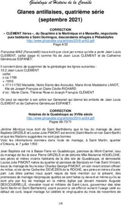 Glanes antillaises, quatri&egrave;me s&eacute;rie (septembre 2021)