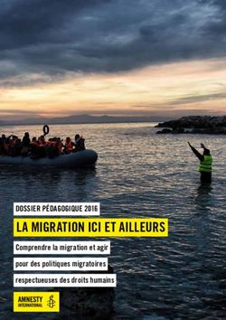 LA MIGRATION ICI ET AILLEURS - DOSSIER PÉDAGOGIQUE 2016 pour des politiques migratoires respectueuses des droits humains - Amnesty International ...