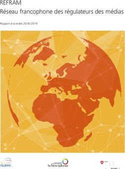 REFRAM Réseau francophone des régulateurs des médias - Rapport d'activités 2018 / 2019