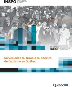 Surveillance du trouble du spectre de l'autisme au Québec - INSPQ