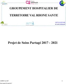 GROUPEMENT HOSPITALIER DE TERRITOIRE VAL RHONE SANTE - Projet de Soins Partagé 2017 2021