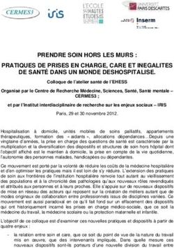PRENDRE SOIN HORS LES MURS : PRATIQUES DE PRISES EN CHARGE, CARE ET INEGALITES DE SANTÉ DANS UN MONDE DESHOSPITALISE.