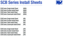 SCB Series Install Sheets
