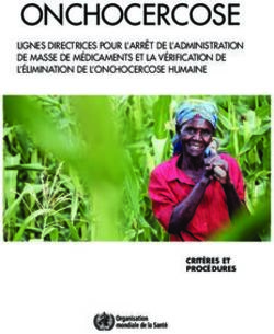 ONCHOCERCOSE LIGNES DIRECTRICES POUR L'ARRÊT DE L'ADMINISTRATION DE MASSE DE MÉDICAMENTS ET LA VÉRIFICATION DE L'ÉLIMINATION DE L'ONCHOCERCOSE ...