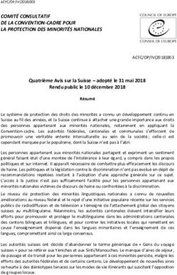 COMITÉ CONSULTATIF DE LA CONVENTION-CADRE POUR LA PROTECTION DES MINORITÉS NATIONALES - Coe