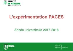 L'exp&eacute;rimentation PACES - Ann&eacute;e universitaire 2017-2018
