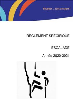 RÈGLEMENT SPÉCIFIQUE ESCALADE - Année 2020-2021