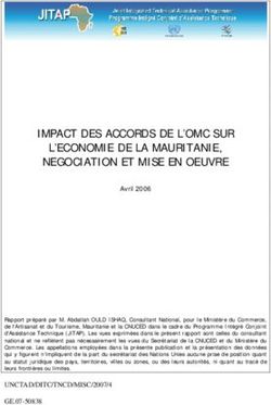 IMPACT DES ACCORDS DE L'OMC SUR L'ECONOMIE DE LA MAURITANIE, NEGOCIATION ET MISE EN OEUVRE