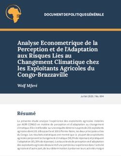 Analyse Econometrique de la Perception et de l'Adaptation aux Risques Lies au Changement Climatique chez les Exploitants Agricoles du ...