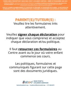 PARENT(S)/TUTEUR(S) : Veuillez lire les formulaires très