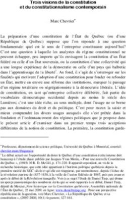 Trois visions de la constitution et du constitutionnalisme contemporain
