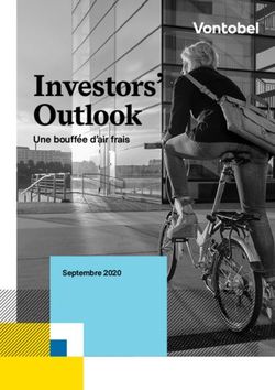 Investors' Outlook Une bouff&eacute;e d'air frais - Septembre 2020