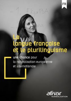 La langue française et le plurilinguisme - une chance pour la normalisation européenne et internationale - FR