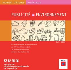 PUBLICITÉ ENVIRONNEMENT - BILAN 2015 RAPPORT D'ÉTUDES - ADEME Presse