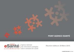 POINT AGENCE ESANTÉ Réunion éditeurs 29 Mars 2019 - Agence eSanté Luxembourg