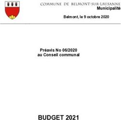 BUDGET 2021 - Municipalit&eacute; - Belmont-sur-Lausanne