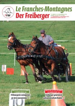 Le Franches-Montagnes - Der Freiberger 17e ANNÉE N 215 NOVEMBRE 2019, fm-ch