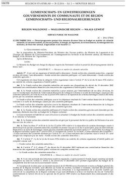 GEMEENSCHAPS- EN GEWESTREGERINGEN GOUVERNEMENTS DE COMMUNAUTE ET DE REGION GEMEINSCHAFTS- UND REGIONALREGIERUNGEN - refLex