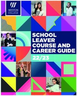 SCHOOL LEAVER COURSE AND CAREER GUIDE 2022/23 - WESTERN COLLEGE