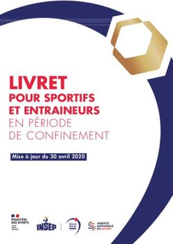 LIVRET POUR SPORTIFS ET ENTRAINEURS EN PÉRIODE DE CONFINEMENT - Mise à jour du 30 avril 2020 - Insep