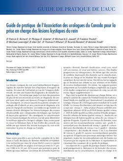 GUIDE DE PRATIQUE DE L'AUC - Guide de pratique de l'Association des urologues du Canada pour la prise en charge des lésions kystiques du rein