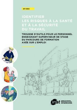IDENTIFIER LES RISQUES À LA SANTÉ ET À LA SÉCURITÉ DU TRAVAIL - TROUSSE D'OUTILS POUR LE PERSONNEL ENSEIGNANT SUPERVISEUR DE STAGE DU PARCOURS DE ...